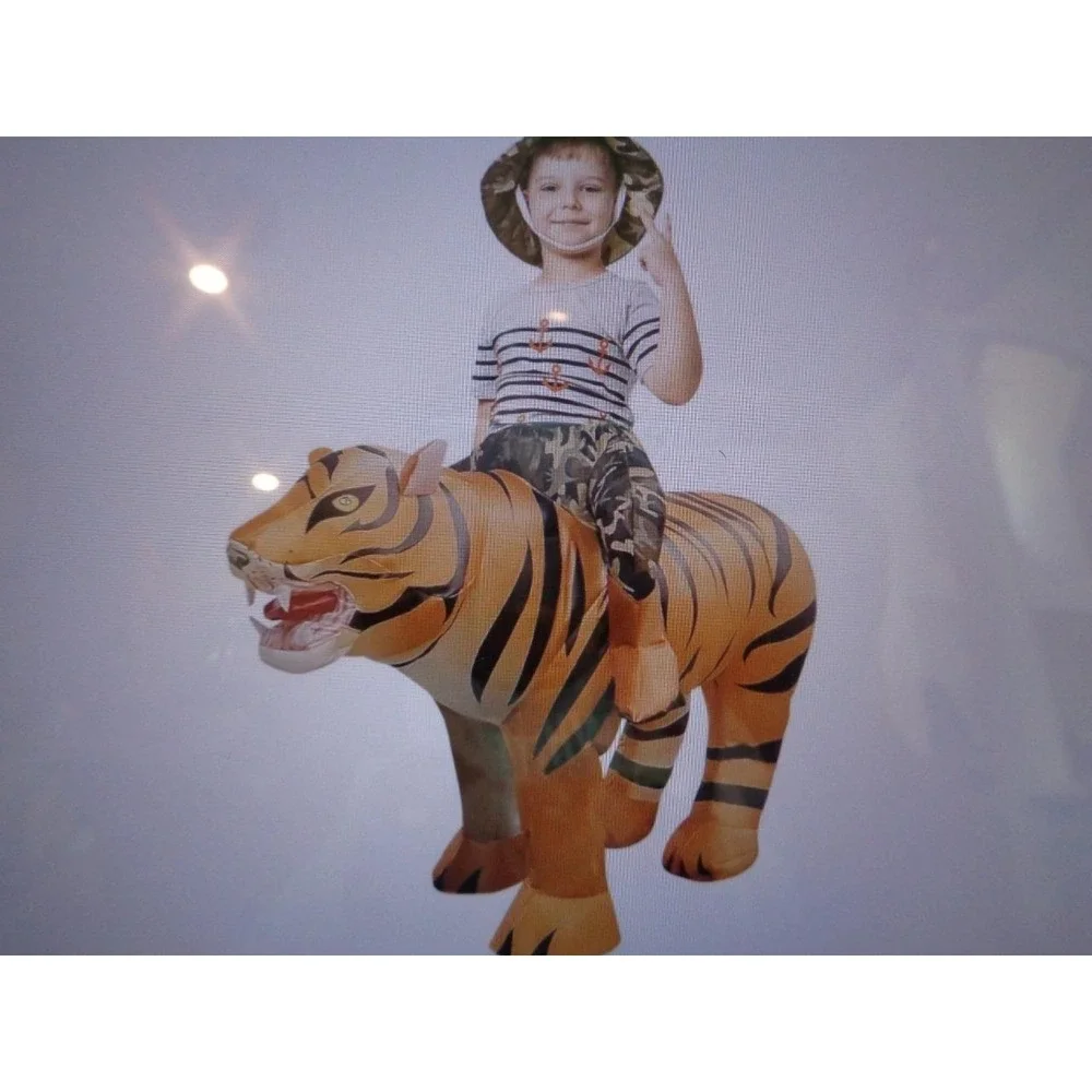 Hunter Riding a Tiger Inflatable Costume Child's 48